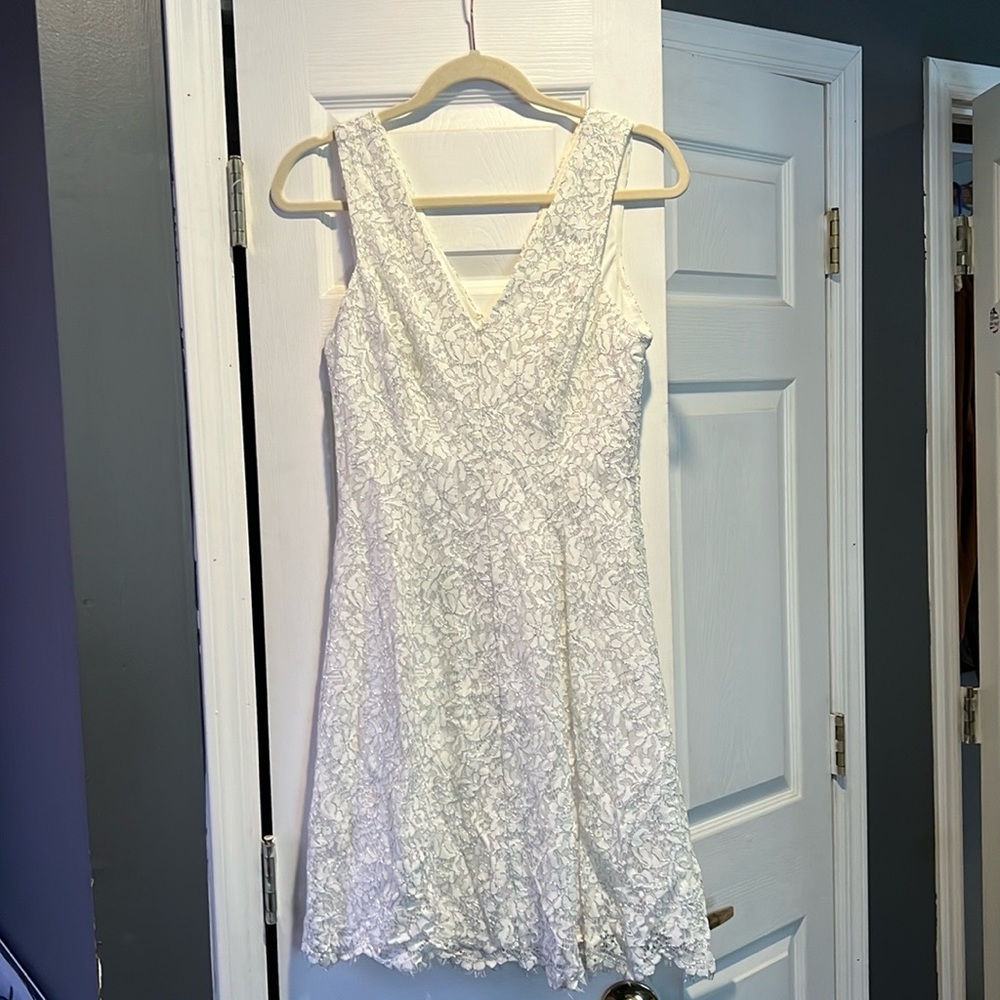 White mini dress